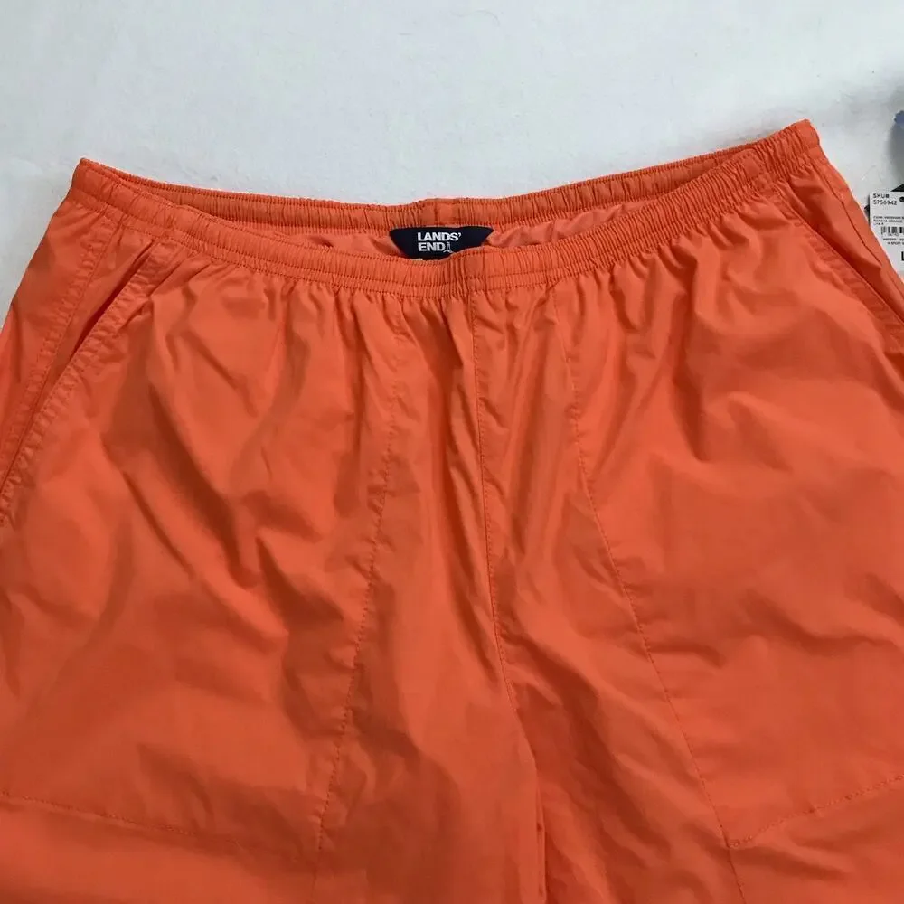 Lands' End NWT Orange Sport Swim Trunk Men Various